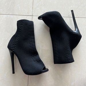 Never Worn Tony Bianco Azra High Heels Stretch Sock Booties- Black
